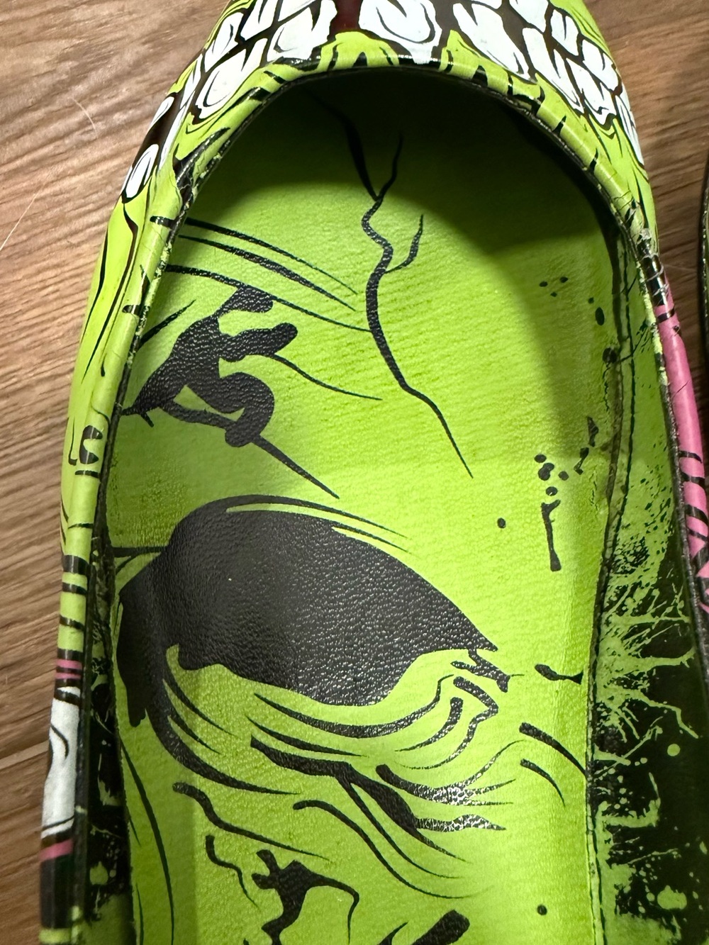 Iron Fist Zombie Stomper Flats, Green, Hot Topic 🖤 Goth, Punk, Emo, Scene - Picture 6 of 9